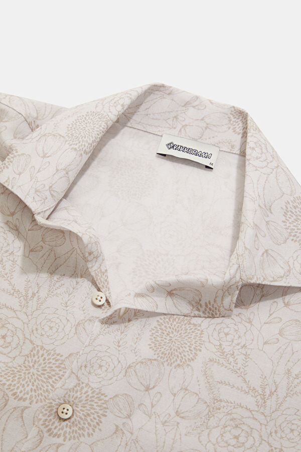 Multicolored Patterned Resort Collar Men's Shirt 3