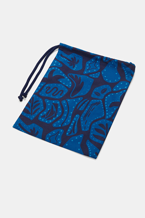 Lacivert Desenli Lastikli Erkek Mayo 6