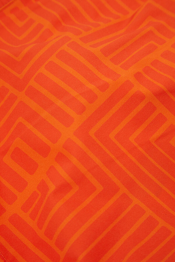 Orange Design Filled Elastic Swimsuit 4