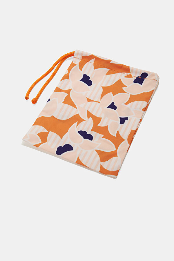 Orange Design Filled Elastic Swimsuit 6