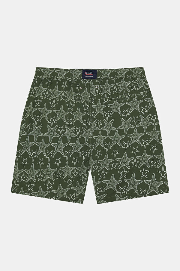 Khaki Design Filled Elastic Swimsuit 2