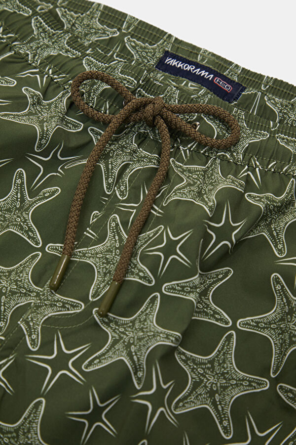 Khaki Design Filled Elastic Swimsuit 3