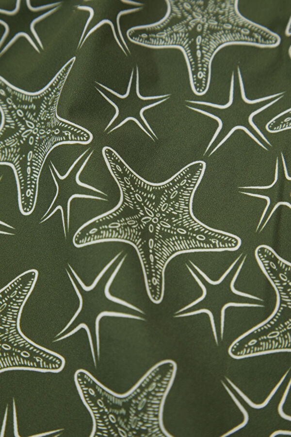 Khaki Design Filled Elastic Swimsuit 4