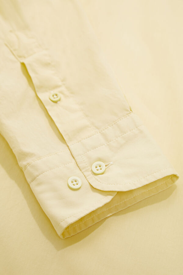Relax Fit Light Yellow Button-Down Collar Men's Shirt 4