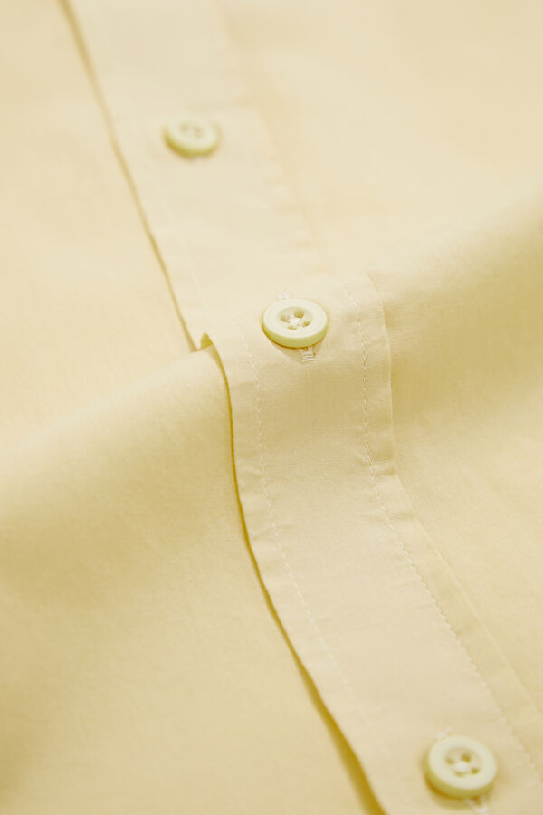 Relax Fit Light Yellow Button-Down Collar Men's Shirt 5