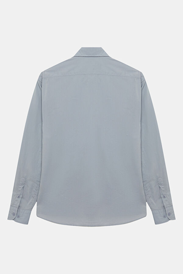 Relax Fit Grey Button-Down Collar Men's Shirt 2