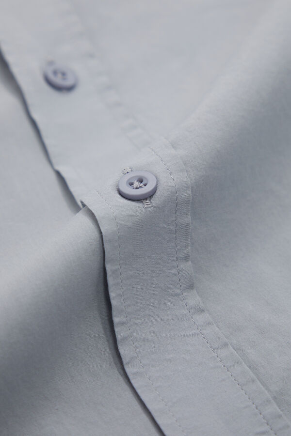 Relax Fit Grey Button-Down Collar Men's Shirt 4