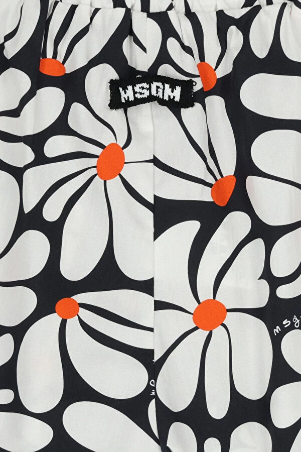 White Patterned Kids Shorts 3