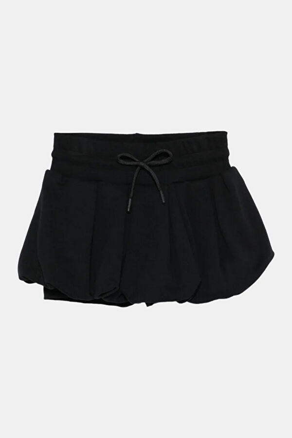Black Patterned Kids Shorts