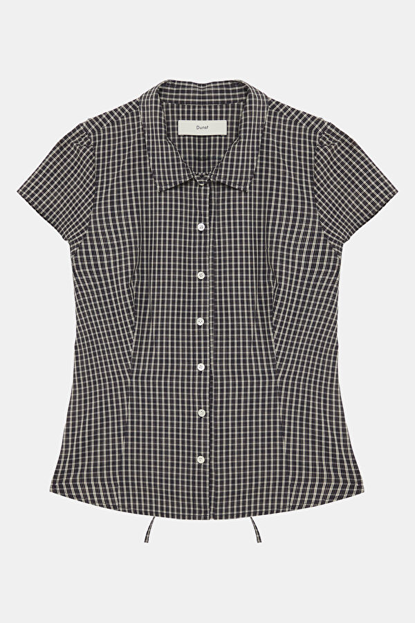 Black Patterned Women's Blouse 4