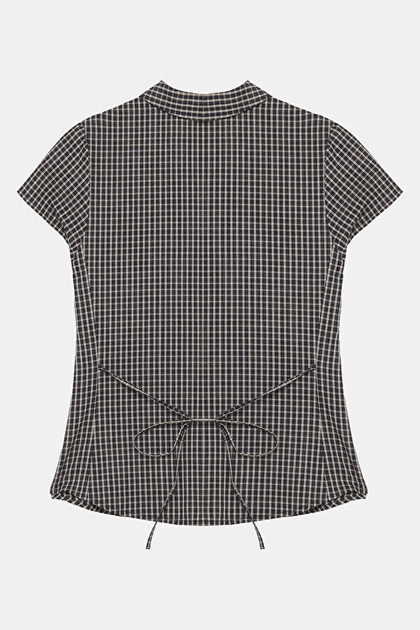 Black Patterned Women's Blouse 5