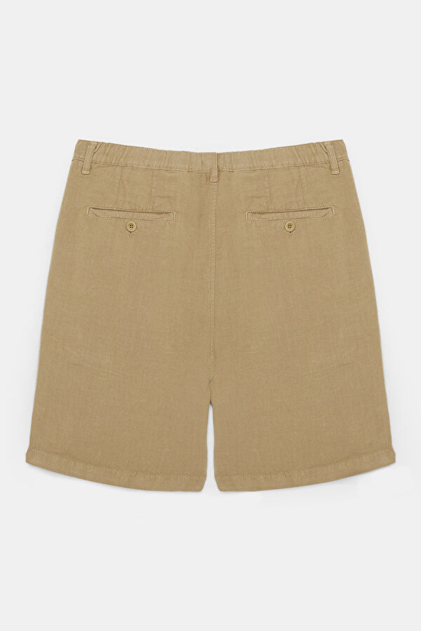 Camel Linen Men's Shorts 2