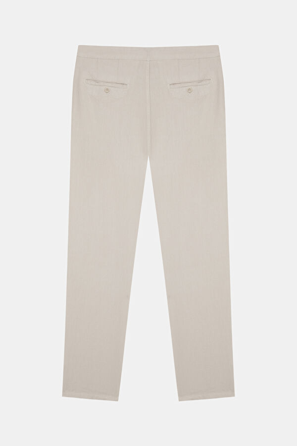 Relax Fit Straight Linen Men's Trousers 2