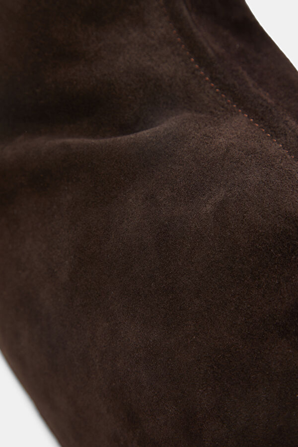 Dark Brown Suede Bag 4