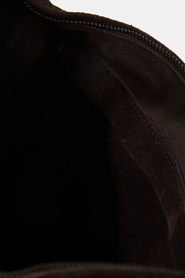 Dark Brown Suede Bag 5