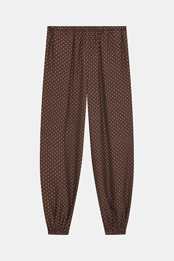 Brown Skinny Fit Tencel Women's Pants