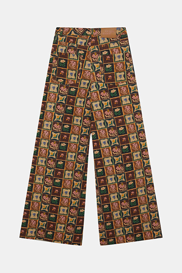 Açık Kahve Wide Leg Kadın Pantolon 2