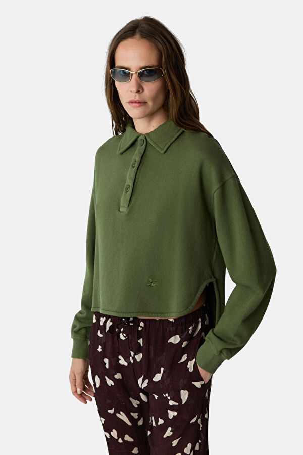 Haki Kadın Sweatshirt
