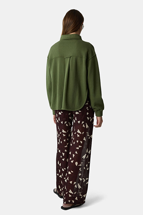 Haki Kadın Sweatshirt 2