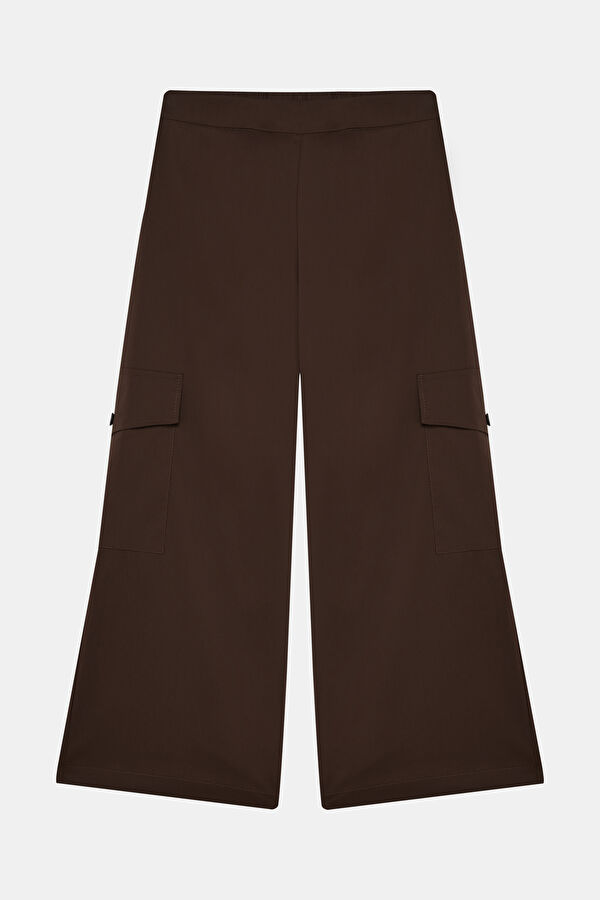Kahve Wide Leg Kadın Pantolon