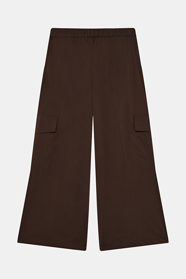 Kahve Wide Leg Kadın Pantolon 2