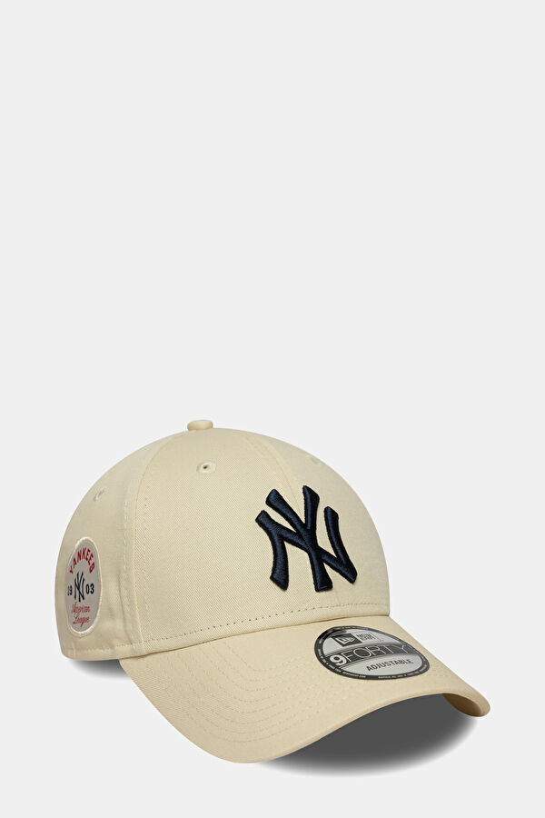 Mlb Side Patch 9FORTY Neyyan Ltc Açık Bej Şapka 3