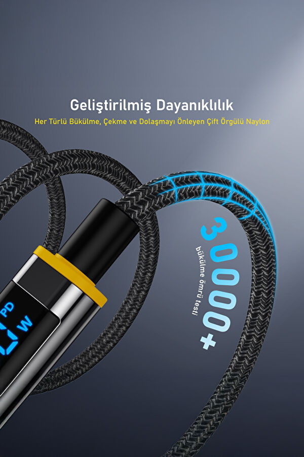 Magline Type-C to Type-C 1.2m 140W LED Display Super Fast Charging/Data Cable 6