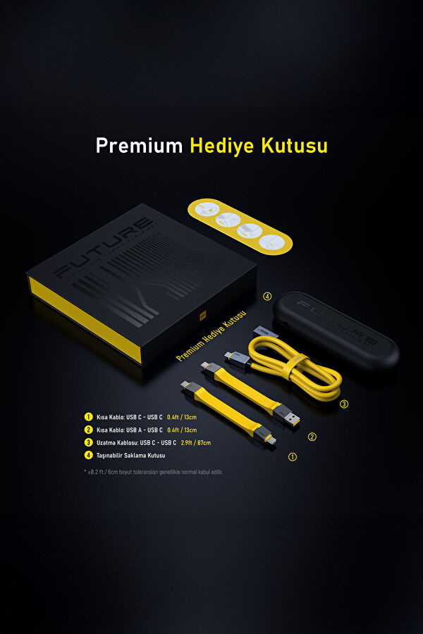 The Future 4-in-1 USB-C to USB-C Modular Extendable 1m Super Fast Charging/Data Cable Kit 11