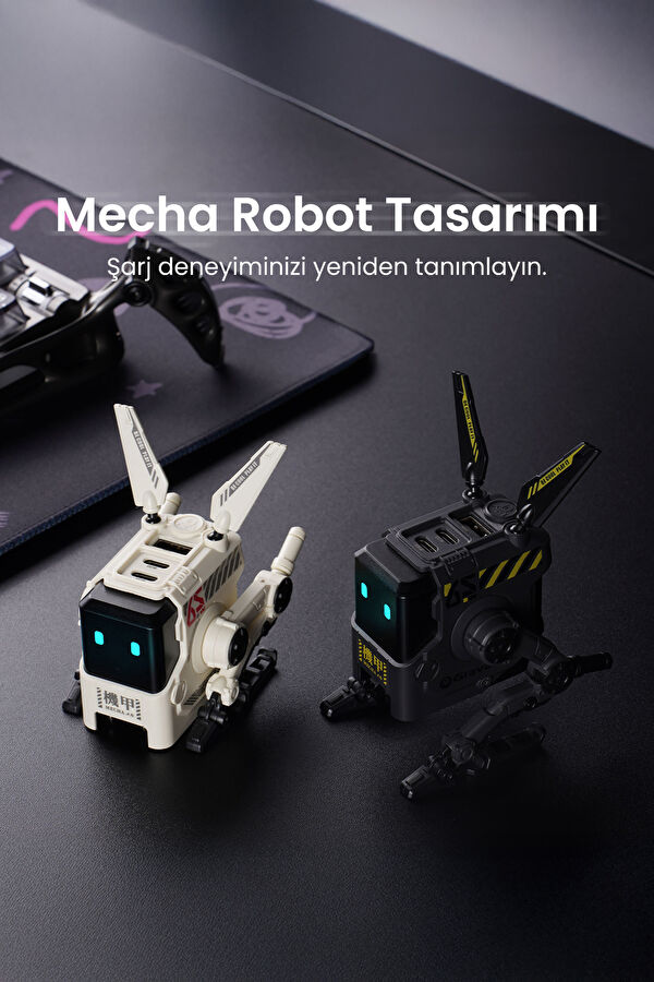 Alpha65 White Robot 65W Fast Charger 7