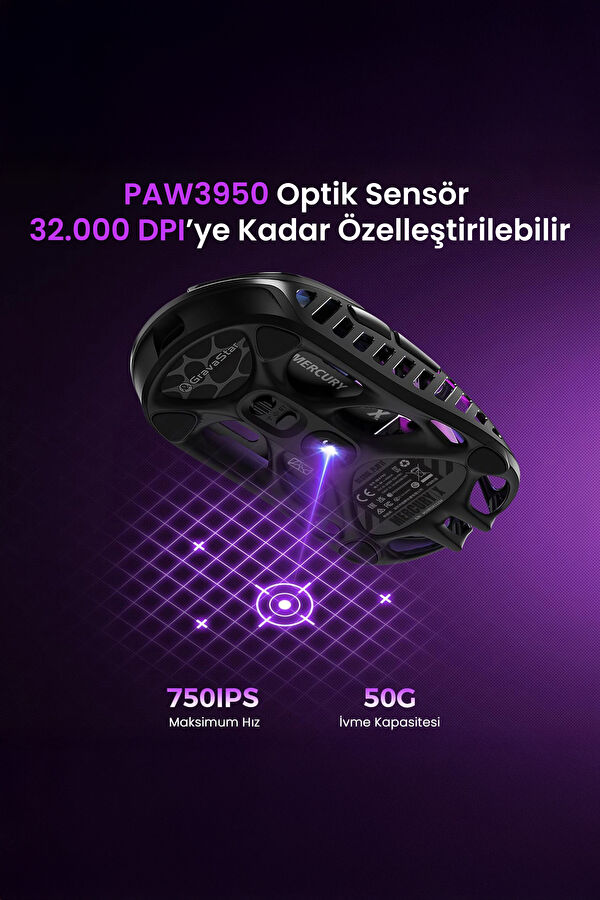 Mercury X RGB 32K DPI Optical Gaming Mouse 5