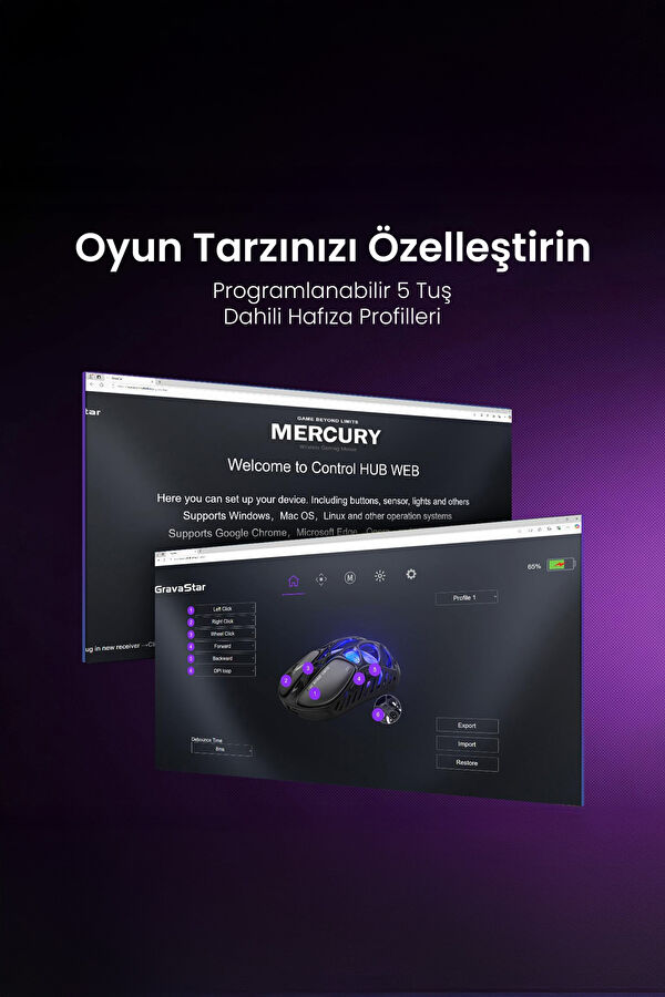Mercury X RGB 32K DPI Optical Gaming Mouse 7