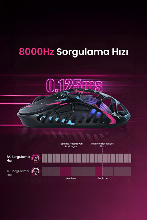 Mercury XPro RGB 32K DPI Optical Gaming Mouse + 8K Dongle 3