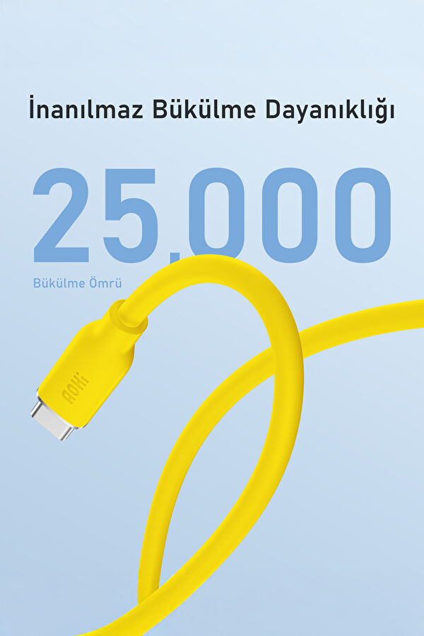 Silky Type-C to Type-C 1m PD 3.1 480Mbps 140W Süper Hızlı Şarj/Data Kablosu 7