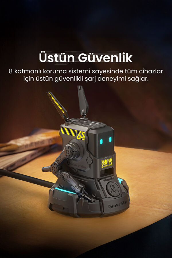Alpha65 Gray Robot 65W Fast Charger 5