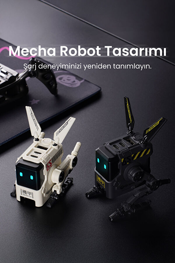 Alpha65 Gray Robot 65W Fast Charger 7