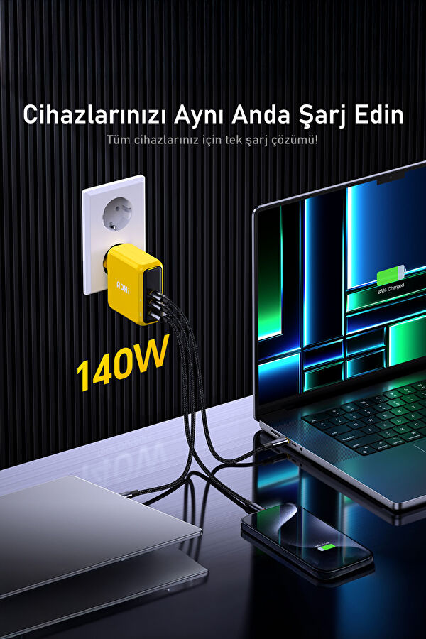 Magcube 3-Port 140W GaN+ Fast Charger 5