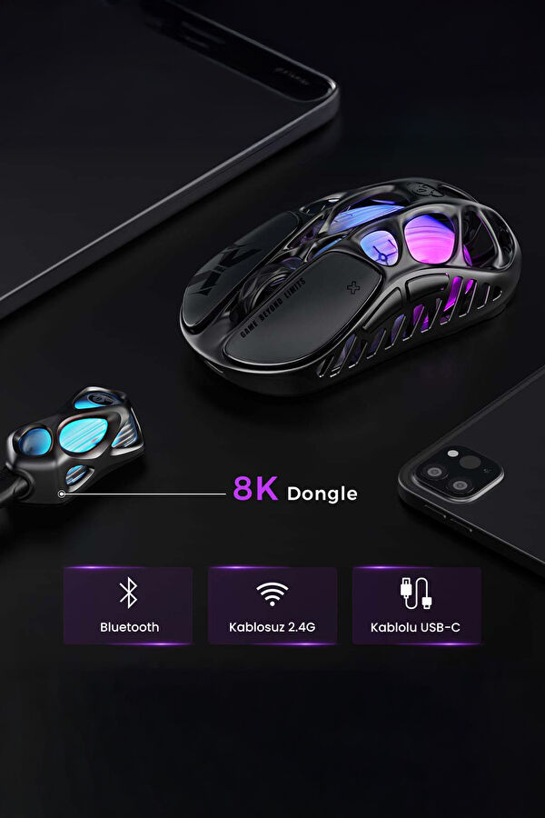 Mercury XPro RGB 32K DPI Optical Gaming Mouse +8K Dongle 2