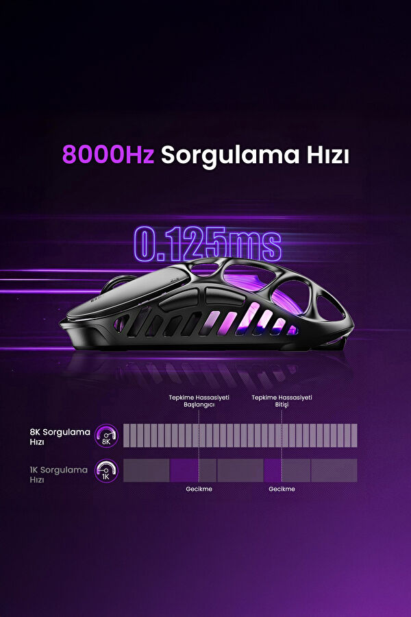 Mercury XPro RGB 32K DPI Optical Gaming Mouse +8K Dongle 3