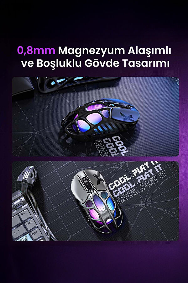 Mercury XPro RGB 32K DPI Optical Gaming Mouse +8K Dongle 6