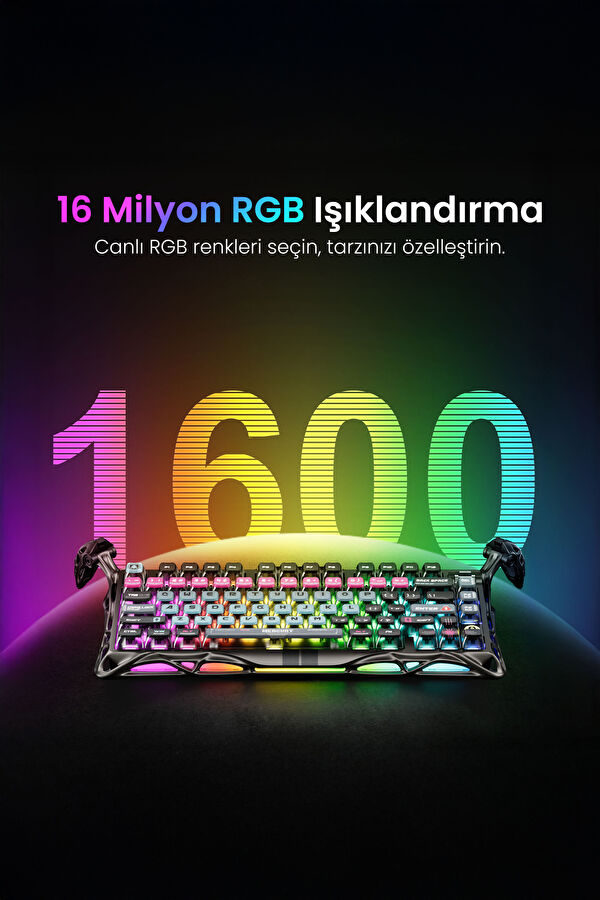 Mercury V75 Pro HE Hall Effect Manyetik Switch Gaming Klavye RGB Işıklı 2