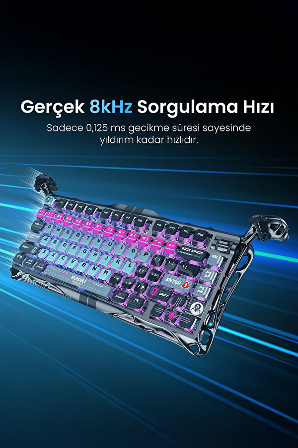 Mercury V75 Pro HE Hall Effect Manyetik Switch Gaming Klavye RGB Işıklı 3