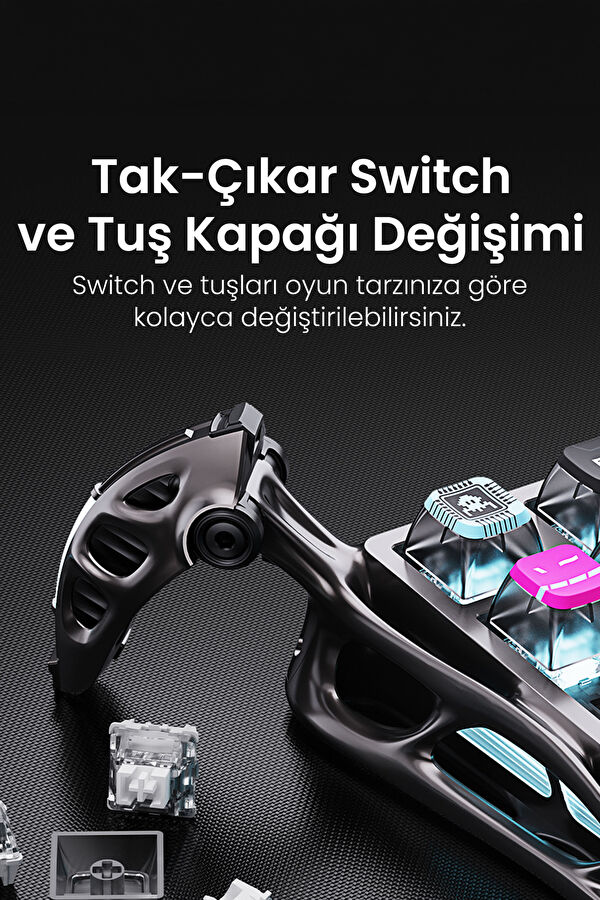 Mercury V75 Pro HE Hall Effect Manyetik Switch Gaming Klavye RGB Işıklı 6
