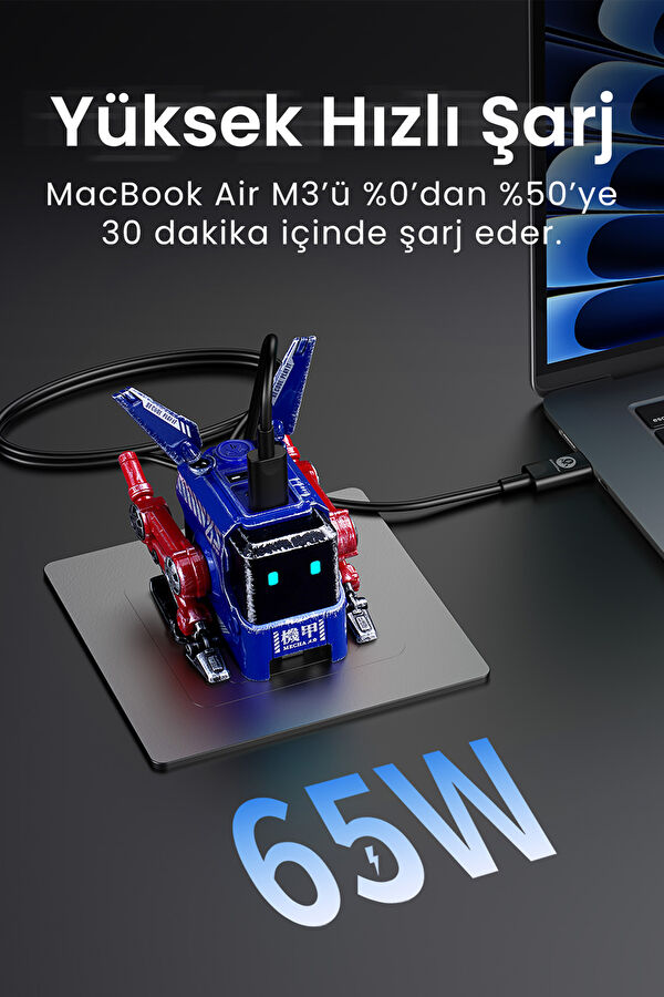 Alpha65 Blue Special Edition Robot 65W Fast Charger 3