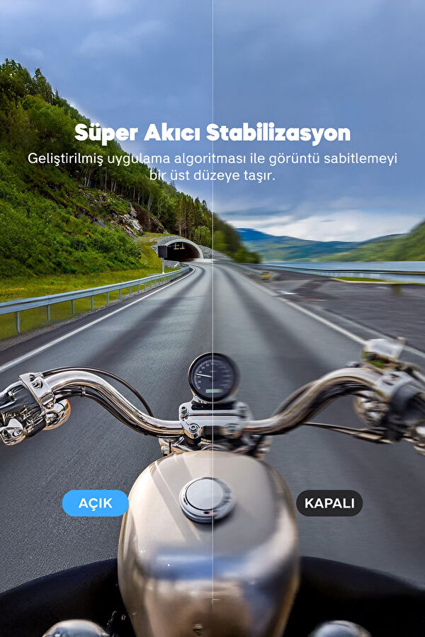 Brave 8 4K/60FPS 48MP Wi-Fi Dual Screen Aksiyon Kamera ve Aksesuar Seti 5