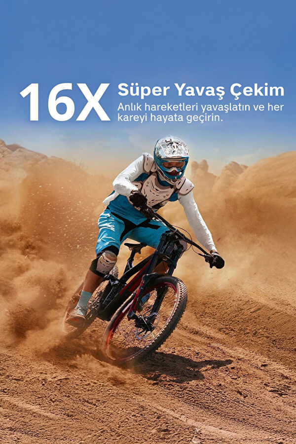 Brave 8 4K/60FPS 48MP Wi-Fi Dual Screen Aksiyon Kamera ve Aksesuar Seti 8