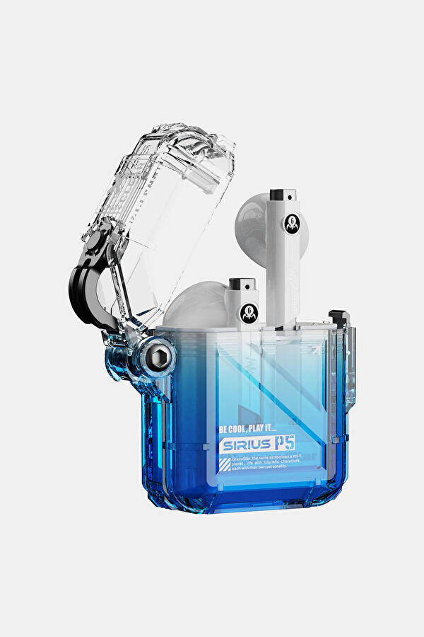 Sirius P5 Crystal V2 Blue True Wireless Bluetooth Headphones