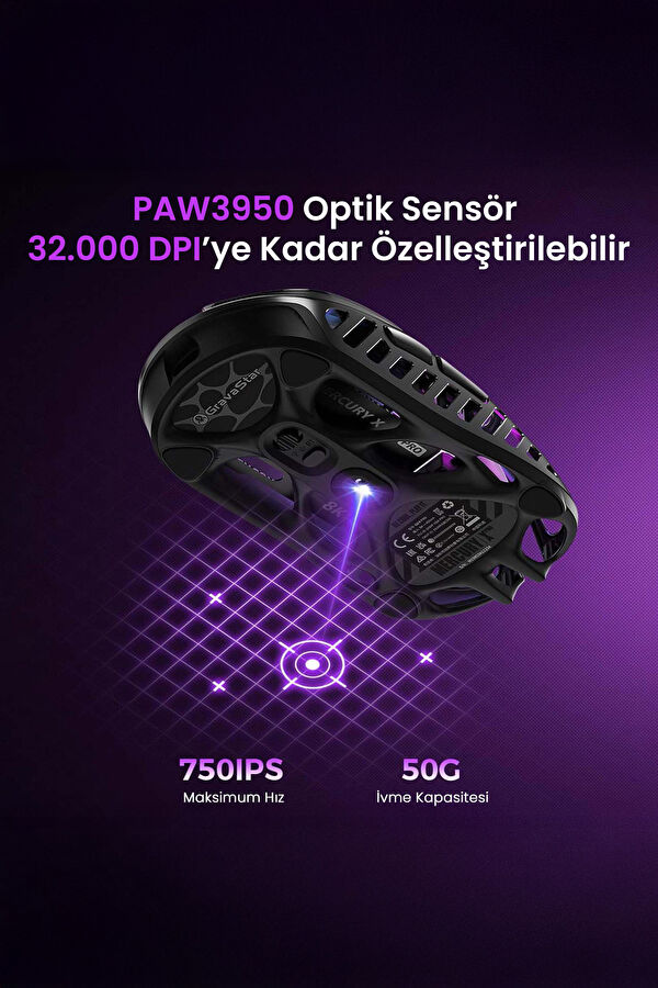 Mercury XPro RGB 32K DPI Optical Gaming Mouse +8K Dongle 4