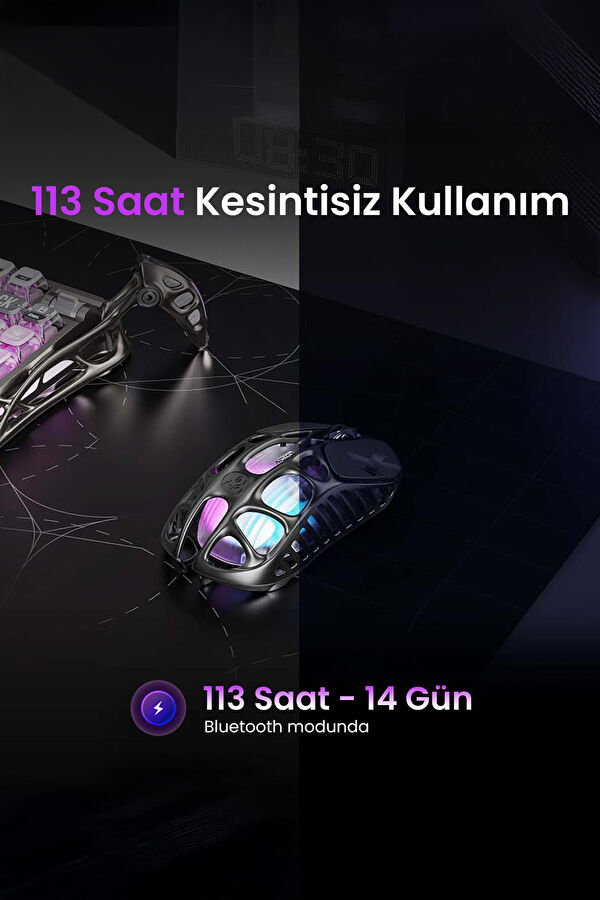 Mercury XPro RGB 32K DPI Optical Gaming Mouse +8K Dongle 5