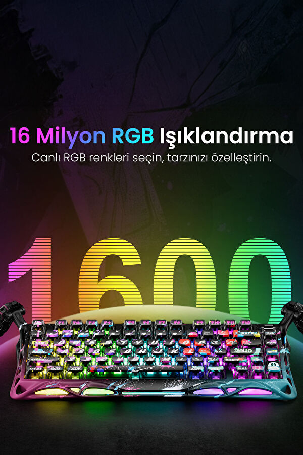 Mercury V75 Pro HE Hall Effect Manyetik Switch Gaming Klavye RGB Işıklı 2