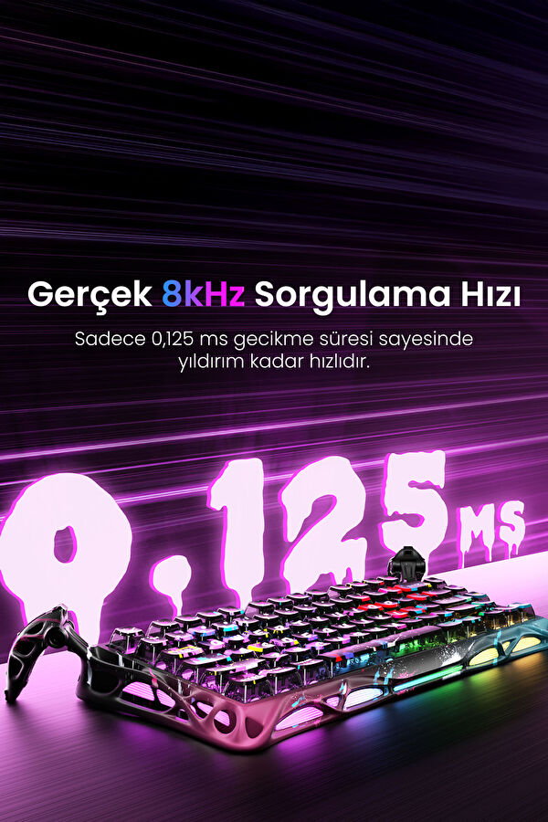 Mercury V75 Pro HE Hall Effect Manyetik Switch Gaming Klavye RGB Işıklı 3